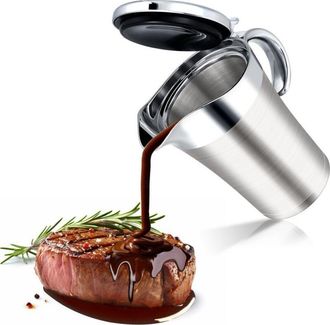 OEM Sauci&egrave;re - Acero Inoxidable Doble Pared - 750 Ml - Para Salsas Calientes O Fr&iacute;as - Uso Dom&eacute;stico - 1 Unidad