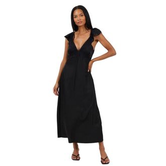 Brave Soul Dames/Dames Regular Maxi Dress (Zwart)