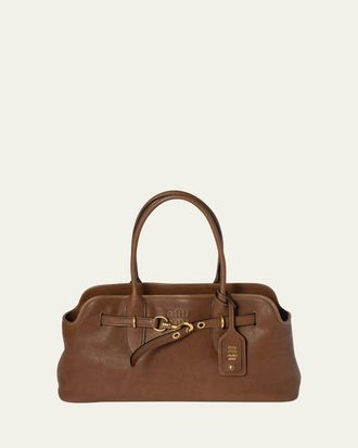 Miu Miu Aventure Lambskin Leather Shoulder Bag