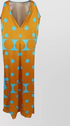 Dries Van Noten long satin dress open back design