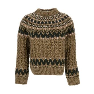 Moncler Round-neck Knitwear, female, Multicolor, Size: XS Grenoble Crew Neck Sweater