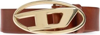 Diesel Oval D Logo B-1Dr Riem - Heren - Riemen - Bruin - 80 CM - Leer - Accessoires