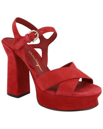 Ferragamo Sonya Suede Platform Sandal