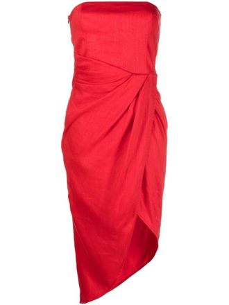 Gauge81 Abito midi asimmetrico - Rosso