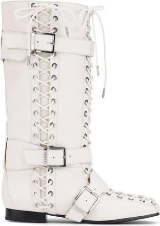 Ganni Stivali stringati - Bianco
