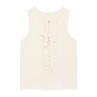 Patrizia Pepe Dames, Tops, Beige, Maat: XS
