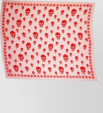Alexander McQueen skull scarf - alexander mcqueen - silk - pink