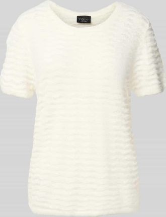 s.Oliver Black Label Regular Fit Strickshirt aus Viskose-Mix in Offwhite, Größe 34