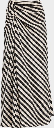 A.L.C. Jean Check Midi Skirt