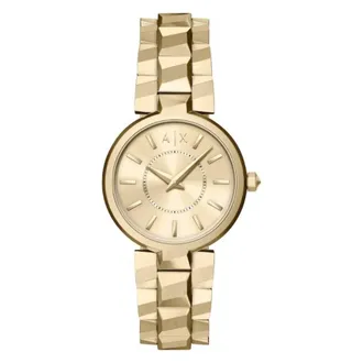 A|X Armani Exchange Audora Quartz Gold Dial Ladies Watch AX4407