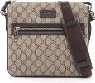 Gucci Pre-owned Cross Body Bags, female, Beige, Size: ONE SIZE Pre-owned Leather Cross Body Bag