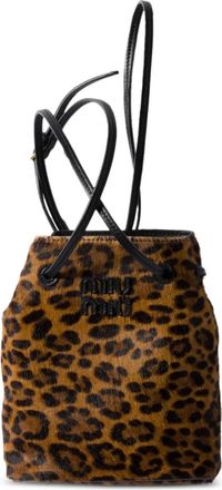 Miu Miu Borsa a tracolla con stampa - Marrone