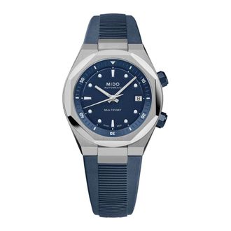Mido Multifort 8 Two Crowns - Dames - Horloges - Blauw - ONE Size - Accessoires