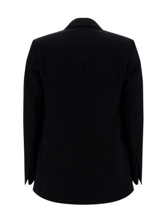 Lanvin Womens Double Breasted Tailored Jacket - Black Wool - Size EU 38 (Womens)
