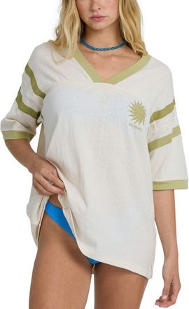 Billabong Team Beach Cotton Football T-Shirt in White Cap at Nordstrom, Size X-Small