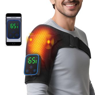 OEM Soporte De Hombro Con Calefacci&oacute;n, Vibraci&oacute;n Y Masaje Ajustables, Soporte El&eacute;ctrico Para Hombro Para Hombres O Mujeres, Vendaje Para Hombro Izquierdo/