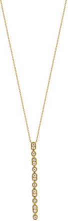 Bony Levy Florentine Diamond Long Bar Necklace in 18K Yellow Gold at Nordstrom