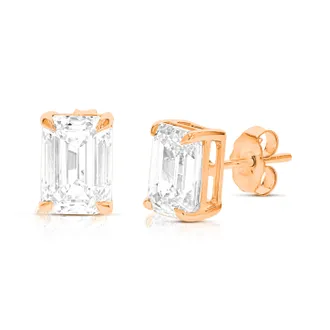 Vir Jewels 1.50 cttw Emerald Lab Grown Diamond Stud Earrings in 14K Gold With Push Backs For Women