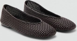 Mango Ballerine intrecciate cioccolato - Donna - 35 - MANGO
