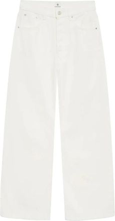Anine Bing Manon Straight Leg Jeans - Dames - Loose Fit Jeans - Beige - W29 - Katoen - Jeans