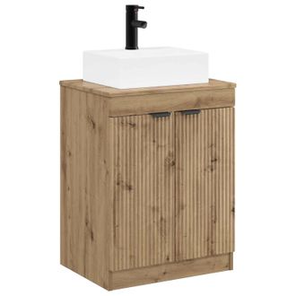 vidaXL Juego De Muebles De Ba&ntilde;o Roble Artisan Madera De Ingenier&iacute;a Vidaxl