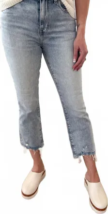 Daze Scarlet Boot Crop Jeans In Light Wash