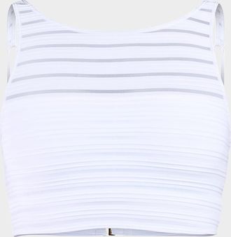 La Blanca Fluid Lines High-Neck Midline Bikini Top