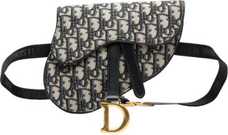Dior Marsupio Saddle in tela con motivo Oblique 2019 - Blu