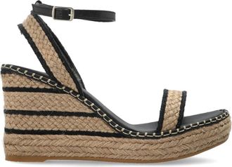 Castaner Bera Wedge Sandalen - Dames - Sleehakken - Beige - 39 EU - Leer - Schoenen