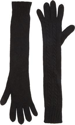 8 by YOOX RECYCLED WOOL CABLE KNIT LONG GLOVES
