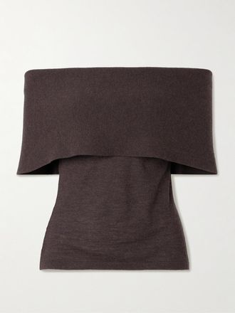 arch4 Top A Spalle Scoperte In Cashmere Biologico Monroe - Marrone