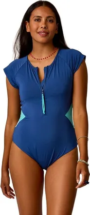 Carve Designs All Day One Piece Tall in Setsail W. Aquamarine at Nordstrom, Size Medium