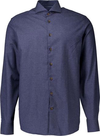 John Miller Donkerblauw Overhemd Lange Mouw - Heren - Casual Overhemden - Blauw - 5XL - Overhemden