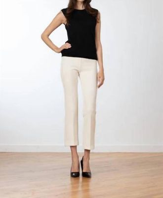 Avenue Montaigne Leo Boucle Pull-On Pants In Winter White