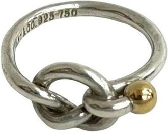 Tiffany & Co. Gold Silver Gold (18K) Silver 925 Band Ring (Pre-Owned)