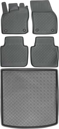 OEM Skoda Kodiaq Suv A Partir De 2017 Set - Alfombrillas Para Coche + Alfombrilla Para Maletero