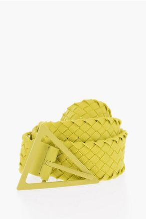 Bottega Veneta Braided Rubber Belt TRIANGLE 40mm size 95