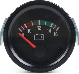 OEM Volt&iacute;metro De Competici&oacute;n Aplicable (52 Mm) Con Aguja, Luz Amarilla, Rango De Visualizaci&oacute;n 8-16 V