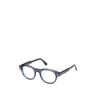 Tom Ford Round Blue Block Optical - male - Tom Ford - Glasses - Blue - 47 MM - Accessories