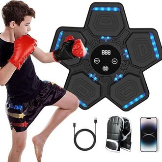 OEM M&aacute;quina De Boxeo Musical, M&aacute;quina De Boxeo Con M&uacute;sica Led Para Adultos Y Ni&ntilde;os, Ajustable, 5 Modos, Pared De Boxeo Y Modo De Conteo De Pu&ntilde;etazos Music
