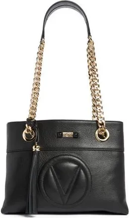 Mario Valentino Kalo Signature Leather Tote Bag in Black at Nordstrom Rack