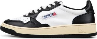 Autry Autry Medalist Low Leather Black White AULM-WB01