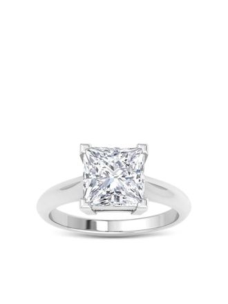 Tilla 14K white gold lab-grown diamond solitaire ring - women - 14kt White Gold/Lab-Grown Simulated White Diamond - 5 - Silver