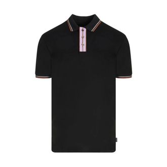 Paul Smith Polo Shirts, male, Black, XL, PS Placket Detail Polo