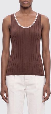 Brunello Cucinelli Top in misto lana a coste