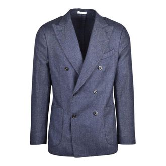 Boglioli Jassen, Heren, Blauw, M, Wol, Blazer Doppiopetto