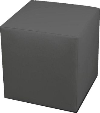 Dmora Dmora - Puf Accumoli, Sill&oacute;n Multiusos, Puf, Puf Reposapi&eacute;s, Made In Italy, 40x40 H42 Cm, Gris Oscuro