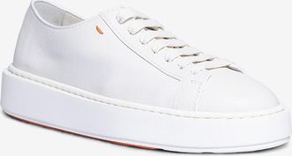 Santoni Niedrige Leder-Schnürsneakers