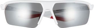 Nike Gale Force 71mm Sunglasses in White/Silver Flash at Nordstrom Rack