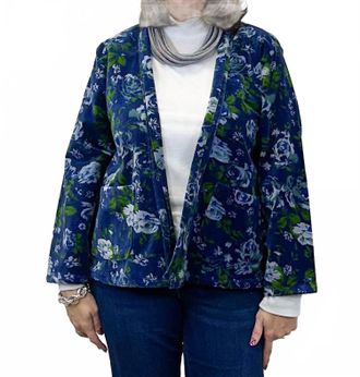 Dolma Astrid Velvet Jacket In Navy